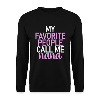 Nana Gifts - Unisex Sweatshirt - black - Front - Alina (178cm) & Michal (187cm)
