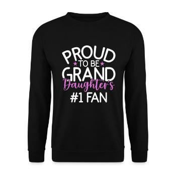 Granddaughter Gifts - Unisex Sweatshirt - black - Front - Alina (178cm) & Michal (187cm)