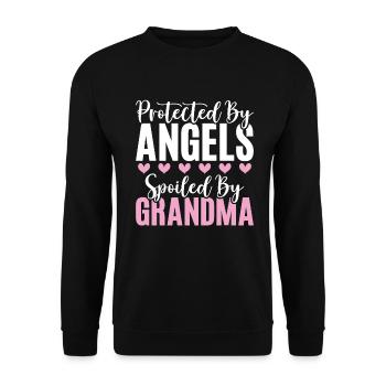 Granddaughter Gifts - Unisex Sweatshirt - black - Front - Alina (178cm) & Michal (187cm)