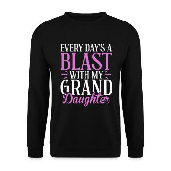 Granddaughter Gifts - Unisex Sweatshirt - black - Front - Alina (178cm) & Michal (187cm)