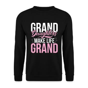 Cadeaux de petite-fille - Sweat-shirt Unisexe - noir - Devant - Alina (178cm) & Michal (187cm)