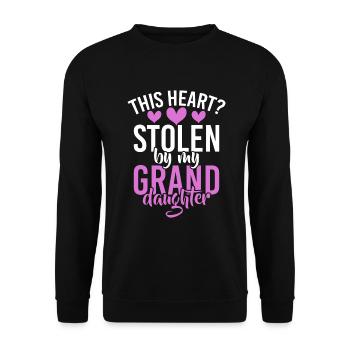 Granddaughter Gifts - Unisex Sweatshirt - black - Front - Alina (178cm) & Michal (187cm)
