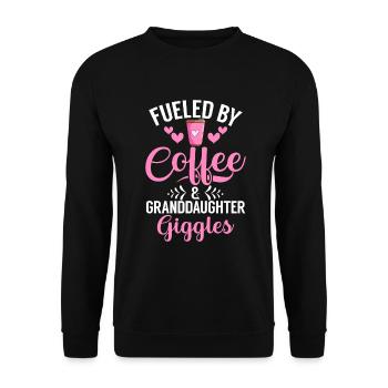Granddaughter Gifts - Unisex Sweatshirt - black - Front - Alina (178cm) & Michal (187cm)