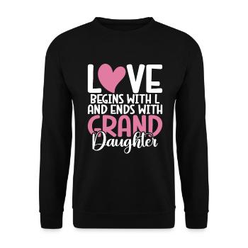 Cadeaux de petite-fille - Sweat-shirt Unisexe - noir - Devant - Alina (178cm) & Michal (187cm)
