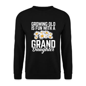 Granddaughter Gifts - Unisex Sweatshirt - black - Front - Alina (178cm) & Michal (187cm)