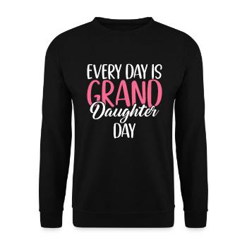 Granddaughter Gifts - Unisex Sweatshirt - black - Front - Alina (178cm) & Michal (187cm)