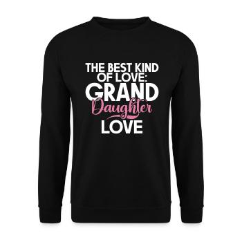 Granddaughter Gifts - Unisex Sweatshirt - black - Front - Alina (178cm) & Michal (187cm)