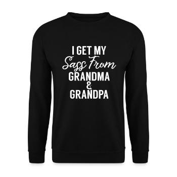 Granddaughter Gifts - Unisex Sweatshirt - black - Front - Alina (178cm) & Michal (187cm)