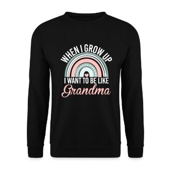 Granddaughter Gifts - Unisex Sweatshirt - black - Front - Alina (178cm) & Michal (187cm)