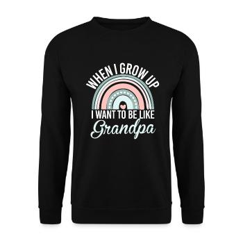 Granddaughter Gifts - Unisex Sweatshirt - black - Front - Alina (178cm) & Michal (187cm)