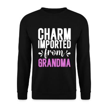 Granddaughter Gifts - Unisex Sweatshirt - black - Front - Alina (178cm) & Michal (187cm)