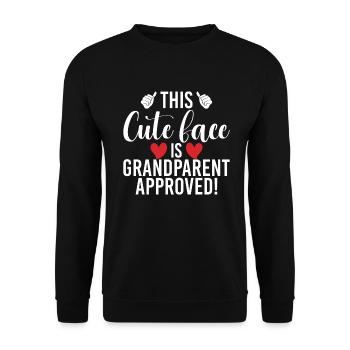 Granddaughter Gifts - Unisex Sweatshirt - black - Front - Alina (178cm) & Michal (187cm)