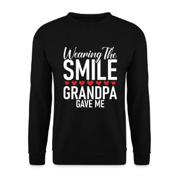 Granddaughter Gifts - Unisex Sweatshirt - black - Front - Alina (178cm) & Michal (187cm)