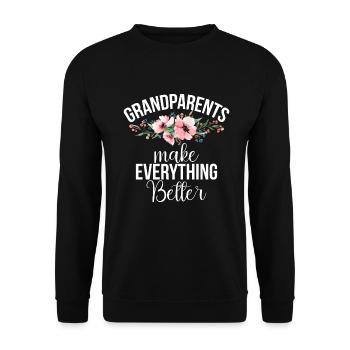 Granddaughter Gifts - Unisex Sweatshirt - black - Front - Alina (178cm) & Michal (187cm)