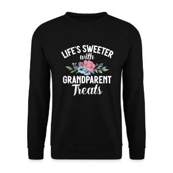 Granddaughter Gifts - Unisex Sweatshirt - black - Front - Alina (178cm) & Michal (187cm)