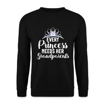 Granddaughter Gifts - Unisex Sweatshirt - black - Front - Alina (178cm) & Michal (187cm)