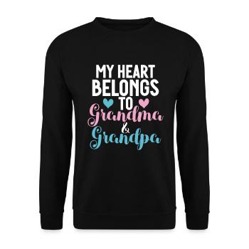 Granddaughter Gifts - Unisex Sweatshirt - black - Front - Alina (178cm) & Michal (187cm)