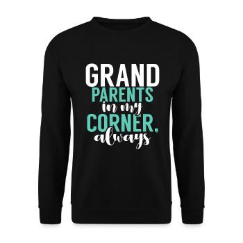 Granddaughter Gifts - Unisex Sweatshirt - black - Front - Alina (178cm) & Michal (187cm)