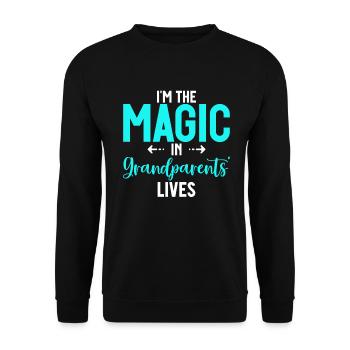 Granddaughter Gifts - Unisex Sweatshirt - black - Front - Alina (178cm) & Michal (187cm)