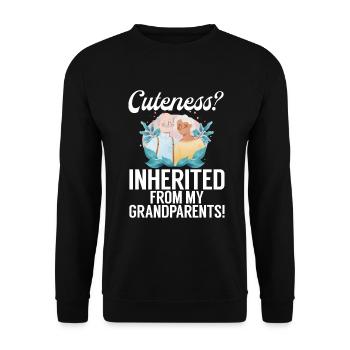 Granddaughter Gifts - Unisex Sweatshirt - black - Front - Alina (178cm) & Michal (187cm)