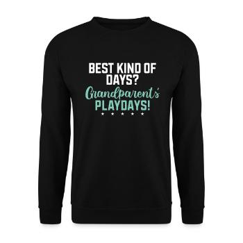 Granddaughter Gifts - Unisex Sweatshirt - black - Front - Alina (178cm) & Michal (187cm)
