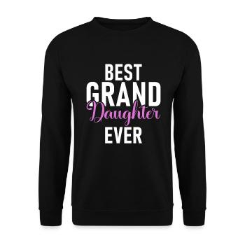 Granddaughter Gifts - Unisex Sweatshirt - black - Front - Alina (178cm) & Michal (187cm)