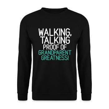 Granddaughter Gifts - Unisex Sweatshirt - black - Front - Alina (178cm) & Michal (187cm)