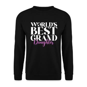 Granddaughter Gifts - Unisex Sweatshirt - black - Front - Alina (178cm) & Michal (187cm)