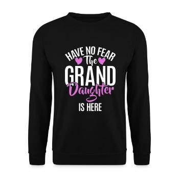 Granddaughter Gifts - Unisex Sweatshirt - black - Front - Alina (178cm) & Michal (187cm)