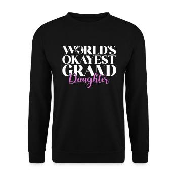 Granddaughter Gifts - Unisex Sweatshirt - black - Front - Alina (178cm) & Michal (187cm)