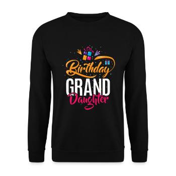 Granddaughter Gifts - Unisex Sweatshirt - black - Front - Alina (178cm) & Michal (187cm)