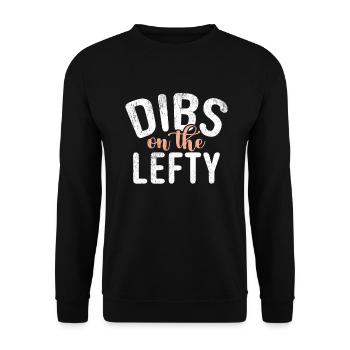 Left Handers Gifts - Unisex Pullover - Schwarz - Vorne - Alina (178cm) & Michal (187cm)