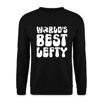 Left Handers Gifts - Unisex Pullover - Schwarz - Vorne - Alina (178cm) & Michal (187cm)