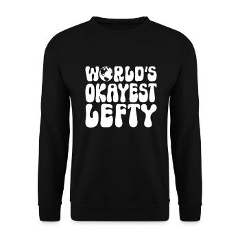 Left Handers Gifts - Unisex Pullover - Schwarz - Vorne - Alina (178cm) & Michal (187cm)