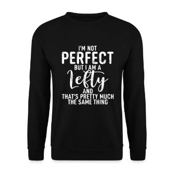 Left Handers Gifts - Unisex Pullover - Schwarz - Vorne - Alina (178cm) & Michal (187cm)