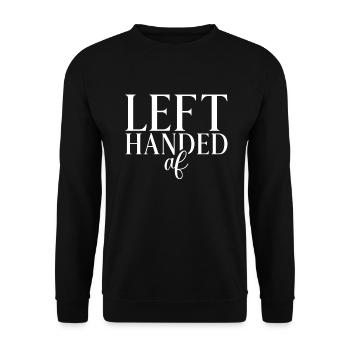 Left Handers Gifts - Unisex Pullover - Schwarz - Vorne - Alina (178cm) & Michal (187cm)