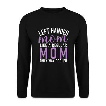Left Handers Gifts - Unisex Pullover - Schwarz - Vorne - Alina (178cm) & Michal (187cm)