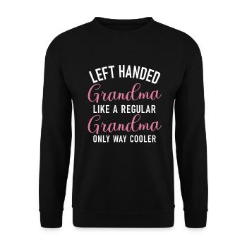 Left Handers Gifts - Unisex Pullover - Schwarz - Vorne - Alina (178cm) & Michal (187cm)