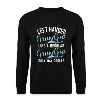 Left Handers Gifts - Unisex Pullover - Schwarz - Vorne - Alina (178cm) & Michal (187cm)