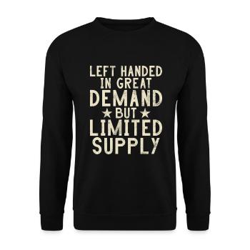 Left Handers Gifts - Unisex Sweatshirt - black - Front - Alina (178cm) & Michal (187cm)