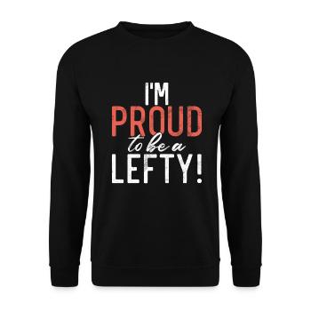 Left Handers Gifts - Unisex Pullover - Schwarz - Vorne - Alina (178cm) & Michal (187cm)