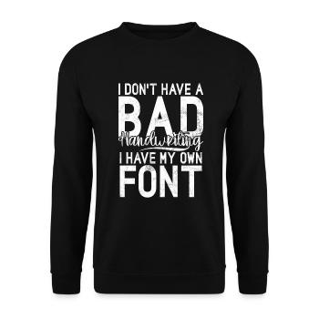 Left Handers Gifts - Unisex Pullover - Schwarz - Vorne - Alina (178cm) & Michal (187cm)