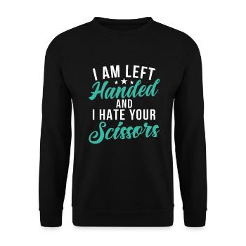 Cadeaux pour gauchers - Sweat-shirt Unisexe - noir - Devant - Alina (178cm) & Michal (187cm)