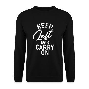 Left Handers Gifts - Unisex Pullover - Schwarz - Vorne - Alina (178cm) & Michal (187cm)