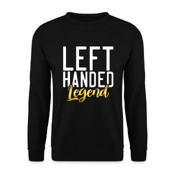 Left Handers Gifts - Unisex Pullover - Schwarz - Vorne - Alina (178cm) & Michal (187cm)