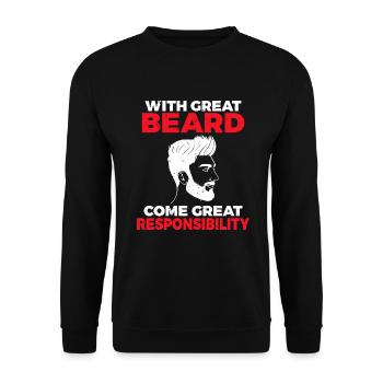 Giftidea Beard Men - Unisex Pullover - Schwarz - Vorne - Alina (178cm) & Michal (187cm)