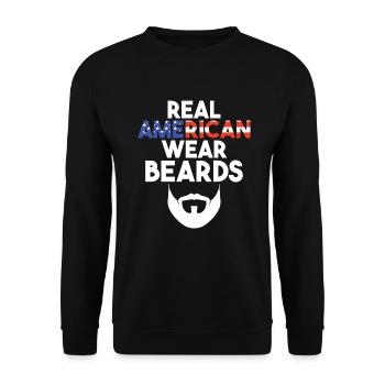 Giftidea Beard Men - Unisex Pullover - Schwarz - Vorne - Alina (178cm) & Michal (187cm)