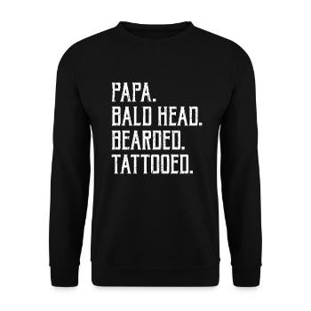 Giftidea Beard Men - Unisex Pullover - Schwarz - Vorne - Alina (178cm) & Michal (187cm)
