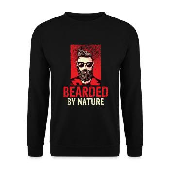 Giftidea Beard Men - Unisex Pullover - Schwarz - Vorne - Alina (178cm) & Michal (187cm)