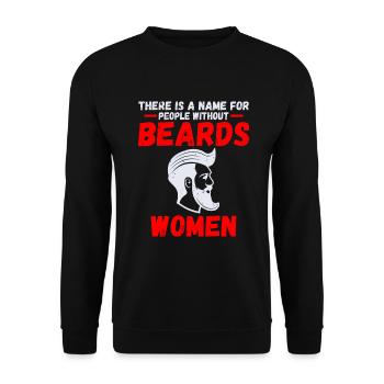 Giftidea Beard Men - Unisex Pullover - Schwarz - Vorne - Alina (178cm) & Michal (187cm)